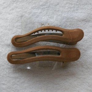 2PC Brown Velvet Salon Hair Claw Clip Princess Accessories